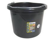 24 Qt Flat Side Bucket Black Fortiflex Feeders and Waterers FB124BX 012891285015