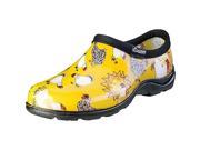 Size 9 Daffodil Yellow Chicken Print Women s Rain And Garden Shoe Sloggers