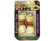 2 Count Knotted Bone Pork Chomps Premium Sweet Potato 4 Scott Pet Products
