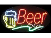 17 x30 Animated Beer Neon Sign with Logo Outdoor
