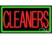 20 x37 Cleaners Neon Sign with Border Outdoor