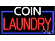 20 x37 Coin Laundry Neon Sign with Border Outdoor