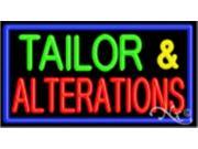 20 x37 Tailor Alterations Neon Sign with Border Outdoor