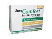 Sure Comfort Insulin Syringes 30 Gauge 1cc 5 16 in 100 ea