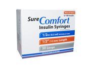 Sure Comfort Insulin Syringes 30 Gauge 1 2cc 1 2 in 100 ea