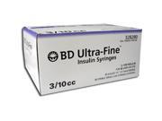 BD Ultra Fine Insulin Syringes 30G 3 10cc 1 2 in 90 ea