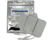 TENS Unit Electrode Pads White Foamed Backed 2x3.5 inch Rectangle 4 ea