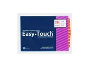 Easy Touch Insulin Syringes 28 Gauge 1cc 1 2 in 10 ea.