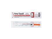 EasyTouch Retractable Safety Syringe w Fixed Needle 25 Gauge 1cc 1 inch 1 ea. Model 852511