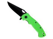 Dakota Outdoor Cutlery Stainless Steel Spring Assist 4.5 in. Pocket Knife Neon Green