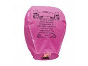 Sky Delight In Memory Of Premium Paper Chinese Sky Flying Floating Lantern Pink
