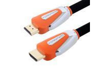 FORSPARK High Speed Ultra HDMI Cable 25ft with Ethernet Full HD Supports 4K 3D 1080p Full HD Latest Version Orange Case