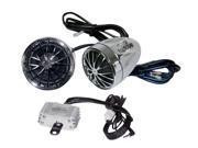 400 Watts Motorcycle ATV Snowmobile Mount Amplifier w Dual handle bar Mount Weatherproof speakers w MP3 Ipod Input