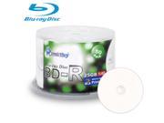 50 Smartbuy 6X BD R Blu ray 25GB White Inkjet Hub Printable Blank Record Disc