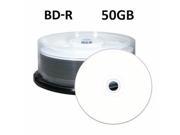 New 25 pcs 6x 50GB Blu ray BD R DL Double Layer Blank Media White Inkjet Printable Discs