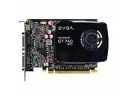 HOT New EVGA NVIDIA GeForce GT 740 Superclocked 2DVI Mini HDMI pci e Video 4GB DDR3