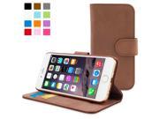 Snugg case for iPhone 6 Case Leather Flip Case with Lifetime Guarantee Distressed Brown for Apple iPhone 6