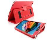 Snugg Galaxy Tab 3 8.0 Case Cover and Flip Stand in Red Leather