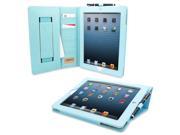 Snugg iPad 3 Card Slot Executive Case in Baby Blue Leather