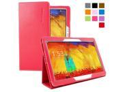 Snugg Galaxy Note 10.1 2014 Edition Case Smart Cover with Flip Stand Lifetime Guarantee Red for Galaxy Note 10.1 2014