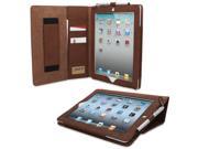 Snugg iPad 2 Card Slot Executive Case in Distressed Brown Leather