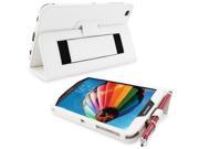 Snugg Galaxy Tab 3 8.0 Case Cover and Flip Stand in White Leather