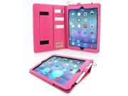 Snugg iPad Air Card Slot Executive Case in Hot Pink Leather