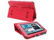 Snugg Galaxy Tab 2 7.0 Case Cover and Flip Stand in Red Leather