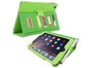 Snugg iPad mini 3 Card Slot Executive Case in Green Leather