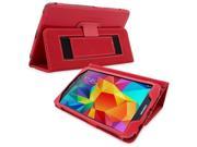 Snugg Galaxy Tab 4 8.0 Case Cover and Flip Stand in Red Leather