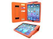 Snugg iPad Air Card Slot Executive Case in Orange Leather