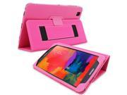 Snugg Galaxy Tab PRO 8.4 Case Cover and Flip Stand in Hot Pink Leather
