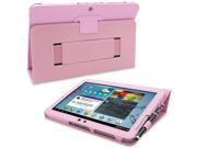 Snugg Galaxy Tab 2 10.1 Case Cover and Flip Stand in Candy Pink Leather