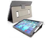 Snugg iPad Air Case Cover and Flip Stand in Grey Leather