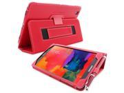 Snugg Galaxy TabPRO 8.4 Case Cover and Flip Stand in Red Leather