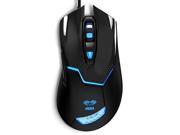 E Blue Cobra EMS622BKAA NU 6 button Blue LED Wired Optical High Precision Gaming Mouse for PC and Mac Black