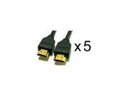 5 Pack of HDMI 6FT Cables 1.3a Category 2 Full 1080P Capable Compatible With Xbox 360 PS3