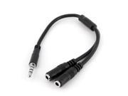 StarTech.com Headset adapter for headsets with separate headphone microphone plugs 3.5mm 4 position to 2x 3 position 3.5mm M F