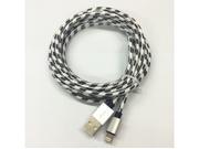 10FT 3M Braided Lightning 8pin USB Data Sync Charger Cable with Metal head Supported iOS 9 10 for iPhone 7 7plus 6s 6s plus 6 5S iPad iPod White