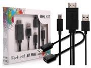Micro USB to HDMI MHL Cable Micro 5pin 11pin Adapter 2M Cable 1080p HDTV for MHL enabled smartphones and Tablets Black