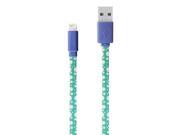 6.6FT 2Meter Noodle Flat Wide USB Charger Sync Data Charging Cable for iPhone iPad iPod Lightning 8pin Cord [Bubble Pattern]