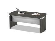 Mayline MNDBLGS Medina Series Laminate Curved Desk Base 72w x 36d x 29 1 2h Gray Steel