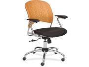 Safco Home Office Products Reve Task Chair Round Plastic Wood Back Natural