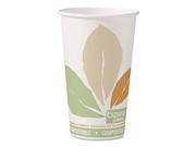Solo Cup 316PLA J7234 Bare by Solo Eco Forward PLA Paper Hot Cups Leaf Design 16 oz 1000 Carton