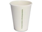 Compostable Cups 12oz. 1000 CT White