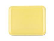 Supermarket Trays Yellow Foam 10 1 4 x 8 1 4 x 1 2 125 Bag 4 Bags Carton