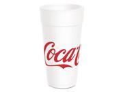 Coca Cola Foam Cups Red White 24 oz 20 Bag 20 Bags Carton