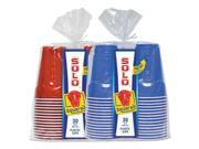 SOLO Squared Plastic Party Cups 18 oz Red Blue