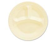 Laminated Foam Dinnerware Plates 10 1 4 Honey 3 Comp 125 Pk 4 Pks Ctn