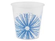 Alcohol Resistant Treated Paper Cold Cups 3oz Starlite White Blue 100 PK 24 CT
